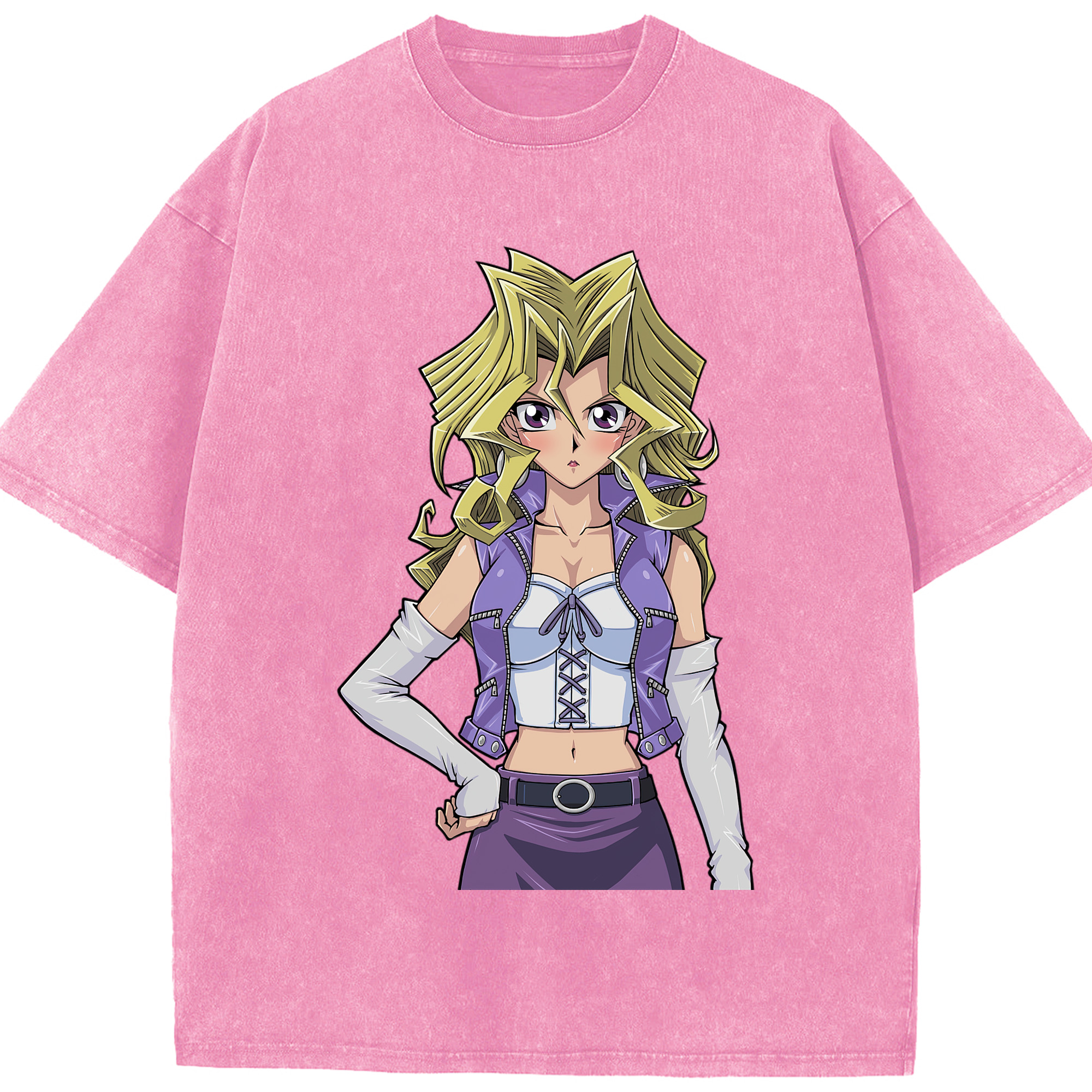 （画像用） 遊☆戯☆王 Yu-Gi-Oh! 綿100% ヴィンテージ風 半袖Tシャツ（フロントプリント）